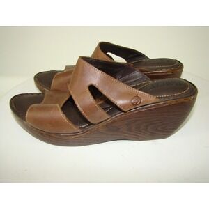 BORN WOMENS BROWN LEATHER SANDALS SIZE 10 / 42    C132